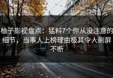 柚子影视盘点：猛料7个你从没注意的细节，当事人上榜理由极其令人刷屏不断